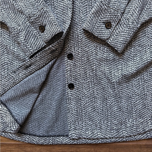 Athleta Women’s Braiden Textured Shirt Jacket Black & White Size 1X #882490 - Picture 7 of 16